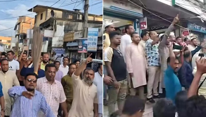 হ‌বিগ‌ঞ্জে বিএনপির পূর্ণাঙ্গ কমিটির বিরুদ্ধে ‘ঝাড়ু মিছিল’