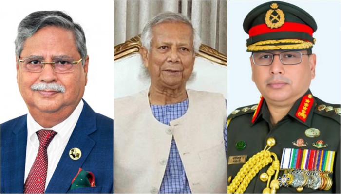 ​রাষ্ট্রপতি ও প্রধান উপদেষ্টার সঙ্গে সেনাপ্রধানের সাক্ষাৎ