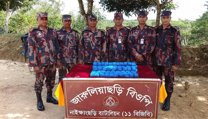 নাইক্ষ্যংছড়ি সীমান্তে ১ লাখ পিস ইয়াবা জব্দ